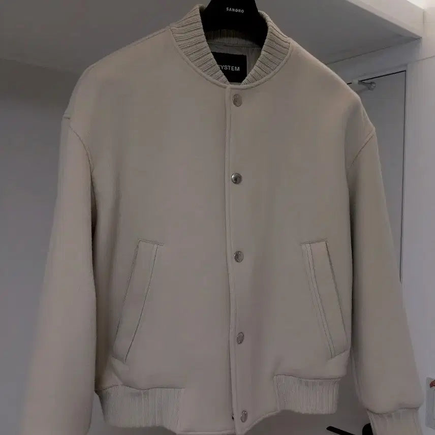 [BUNJANG] System Homme Varsity Beige Jacket / 시스템옴므 바시티 베이지