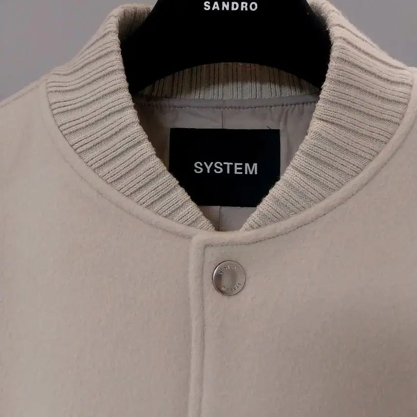 [BUNJANG] System Homme Varsity Beige Jacket / 시스템옴므 바시티 베이지