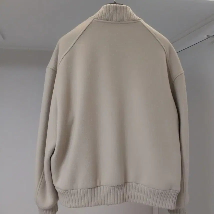 [BUNJANG] System Homme Varsity Beige Jacket / 시스템옴므 바시티 베이지