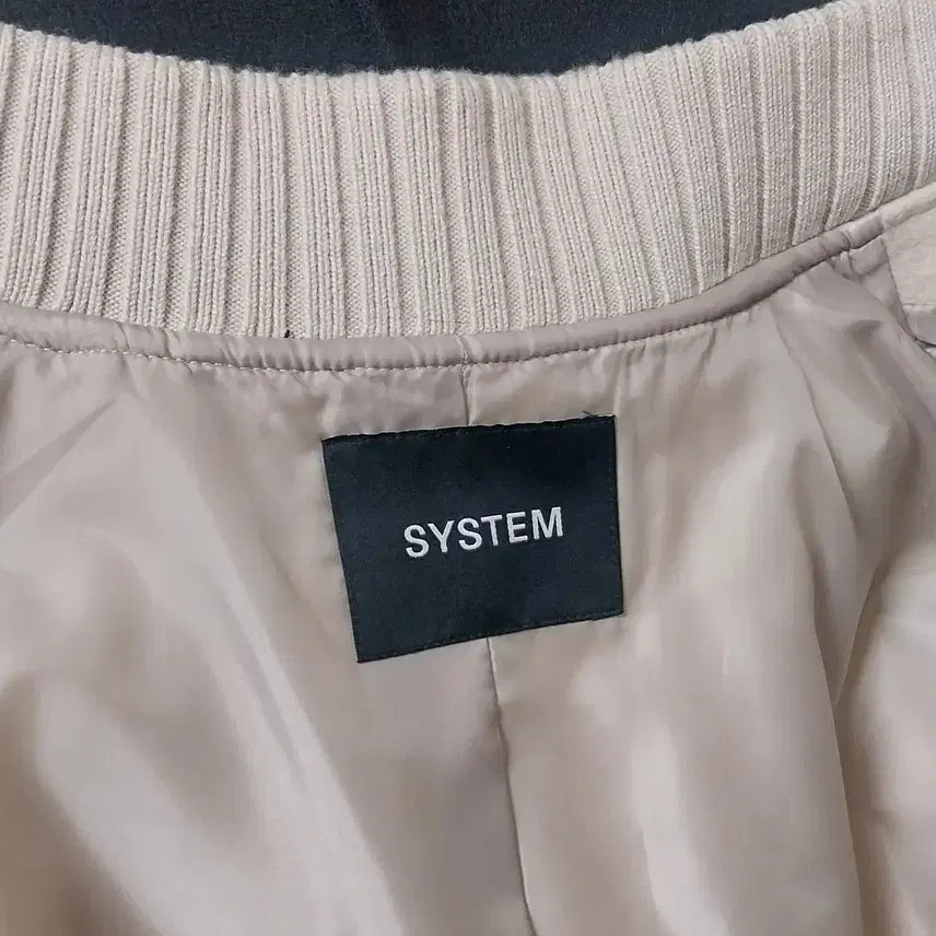 [BUNJANG] System Homme Varsity Beige Jacket / 시스템옴므 바시티 베이지