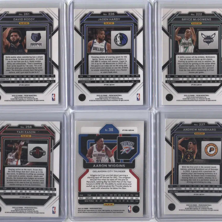 [BUNJANG] Panini Rookie Card Bundle Set / 프리즘 루키 랏 6장