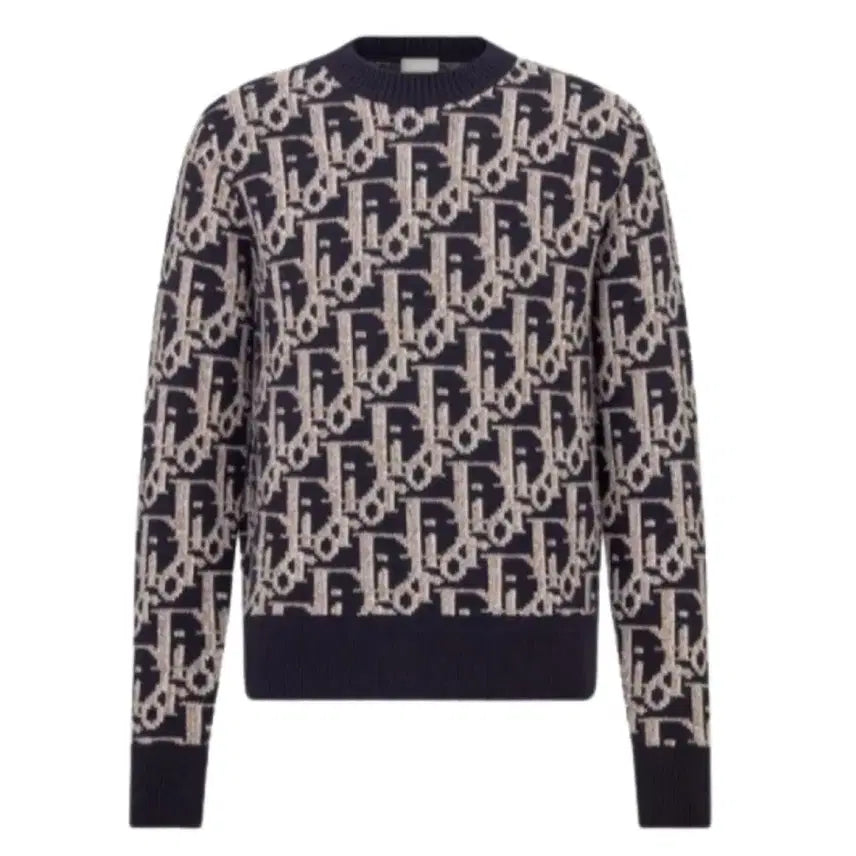 [BUNJANG] Dior Oblique Jacquard Knit Sweater / XL 디올 오블리크 자카드 니트 스웨터