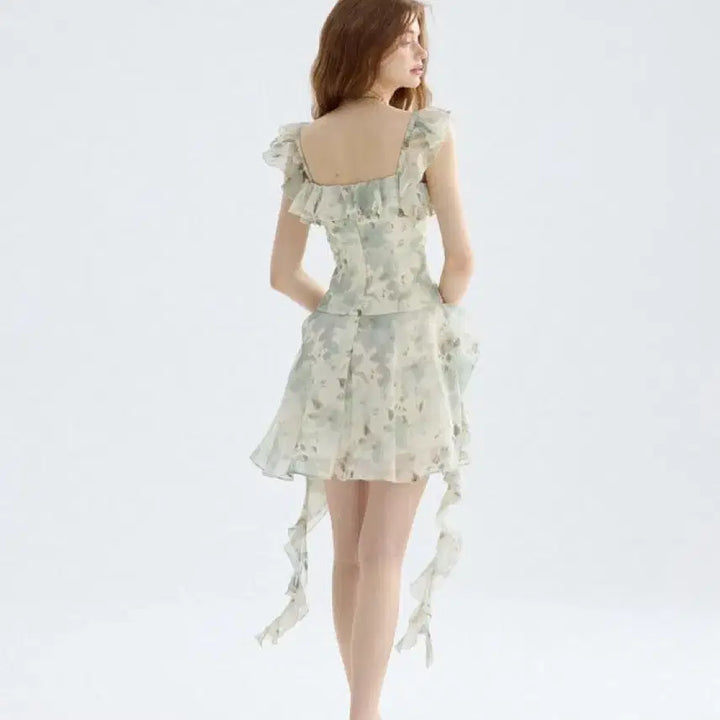 [BUNJANG] Sinth-Den Sorbet Ruffle Mini Dress / 신스덴 소르베 러플 미니원피스(새상품)