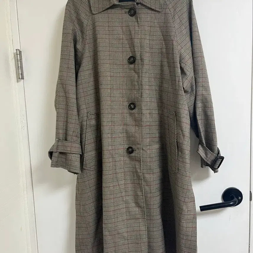 [BUNJANG] Visit in New York Check Pattern Trench Coat / 비지트 인 뉴욕 트렌치코트