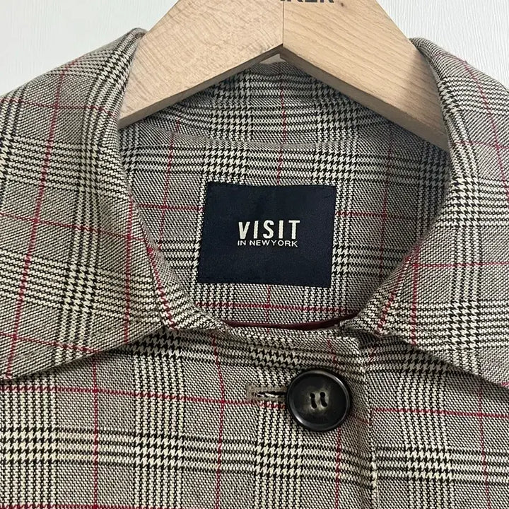 [BUNJANG] Visit in New York Check Pattern Trench Coat / 비지트 인 뉴욕 트렌치코트