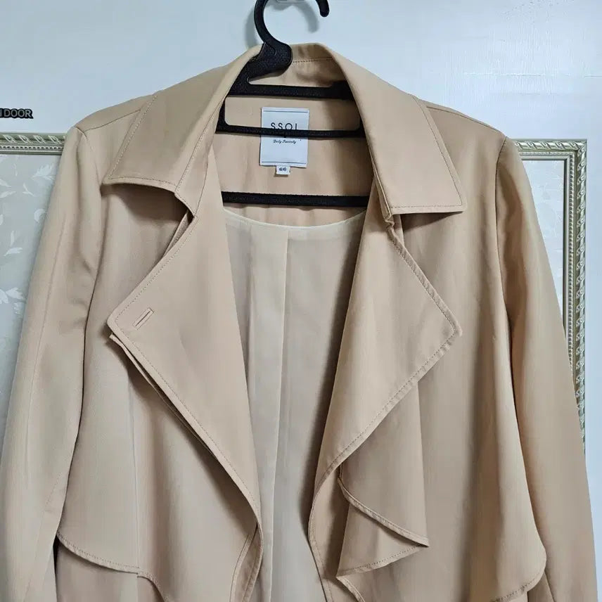 [BUNJANG] SSOL Beige Trench Coat (Size 66) / 미착용 SSOL 베이지 트렌치 코트 66