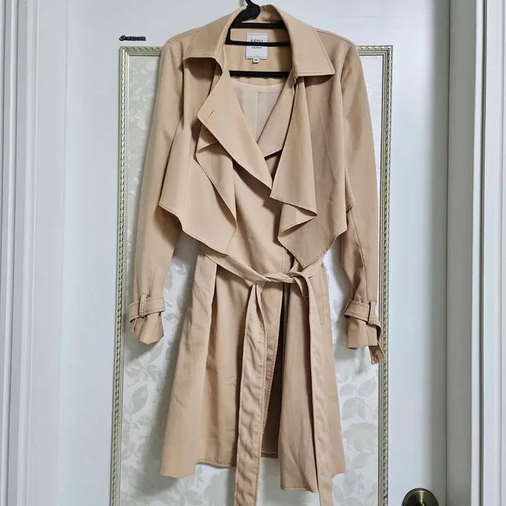 [BUNJANG] SSOL Beige Trench Coat (Size 66) / 미착용 SSOL 베이지 트렌치 코트 66