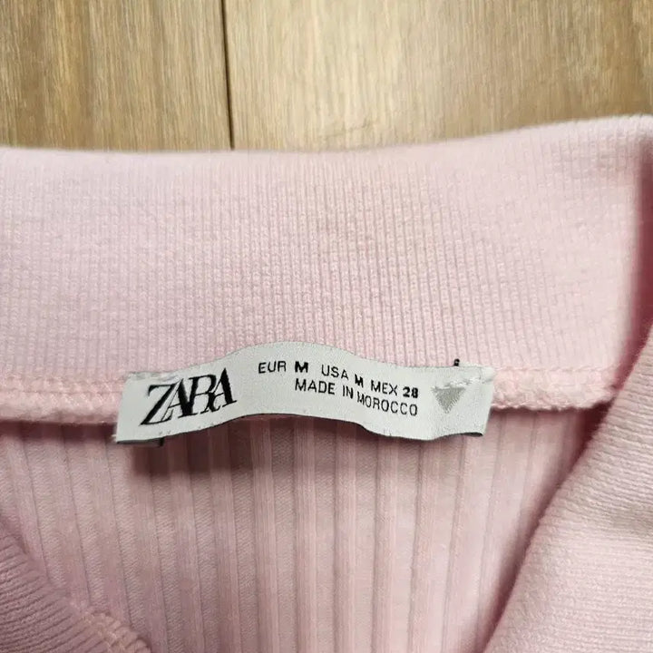 [BUNJANG] ZARA Pink Ribbed Knit Top / (새상품) 자라 핑크 골지 카라 니트 M