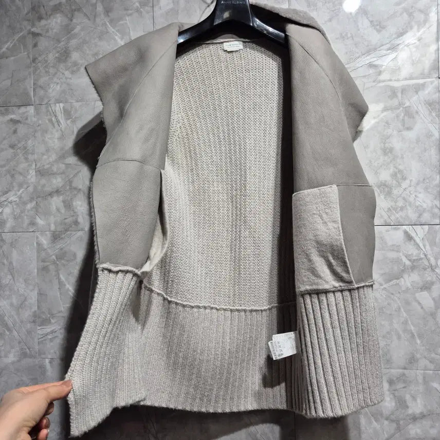 [BUNJANG] Anne Klein Knit Long Cardigan Coat / Anne Klein 니트 롱 가디건 코트