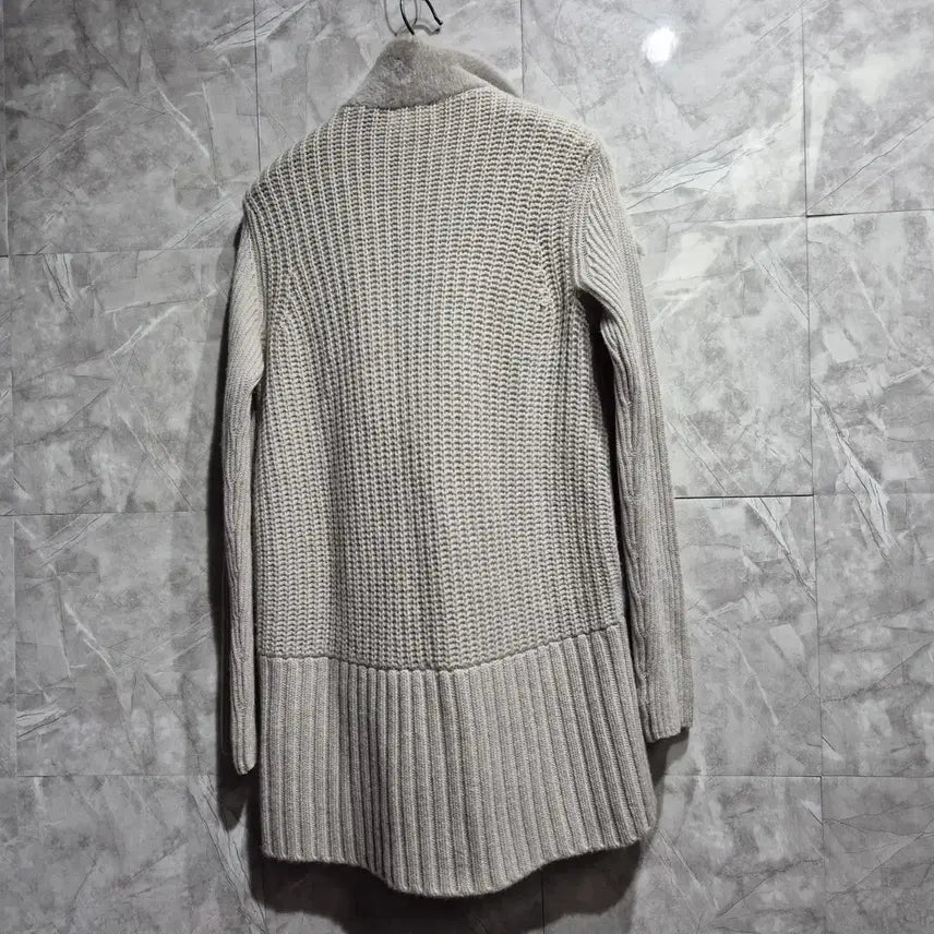 [BUNJANG] Anne Klein Knit Long Cardigan Coat / Anne Klein 니트 롱 가디건 코트