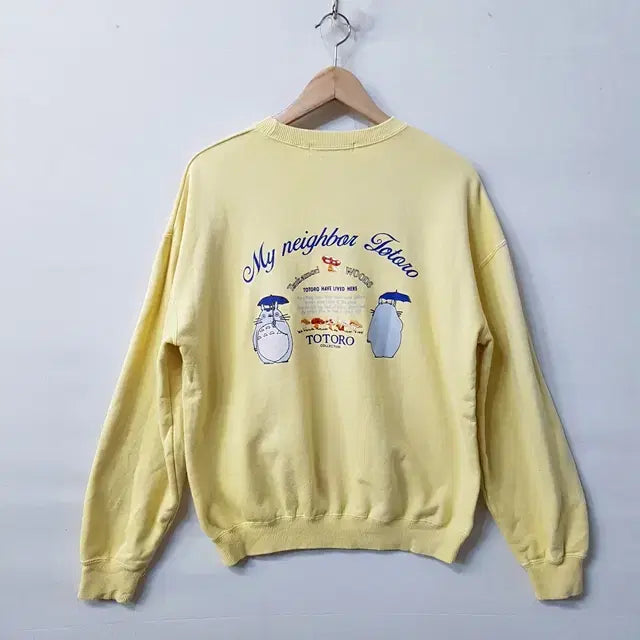 [BUNJANG] Studio Ghibli Totoro Yellow Sweatshirt / 정품 이웃집의 토토로 맨투맨 티셔츠 옐로우