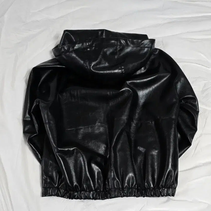 [BUNJANG] SYSTEM Paris Leather Hooded Zip-up Jacket / (한섬) SYSTEM 시스템 파리 레더 후드집업 점퍼