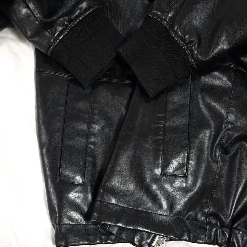 [BUNJANG] SYSTEM Paris Leather Hooded Zip-up Jacket / (한섬) SYSTEM 시스템 파리 레더 후드집업 점퍼