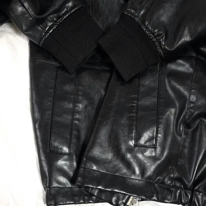 [BUNJANG] SYSTEM Paris Leather Hooded Zip-up Jacket / (한섬) SYSTEM 시스템 파리 레더 후드집업 점퍼