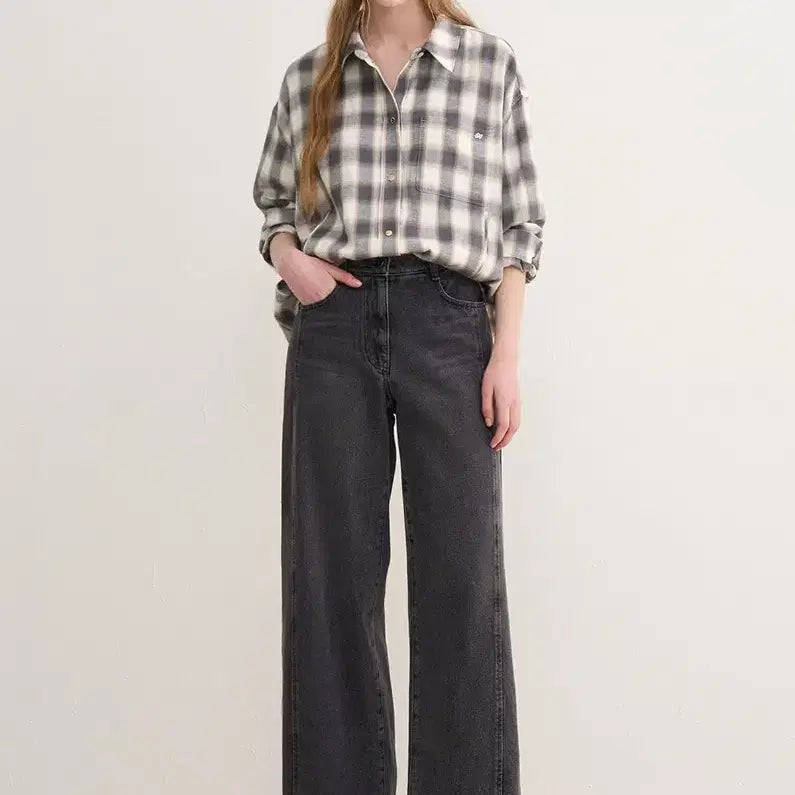 [BUNJANG] SJSJ Gray Denim Pants / 한섬 sjsj 신상 그레이 데님팬츠 -1회착용