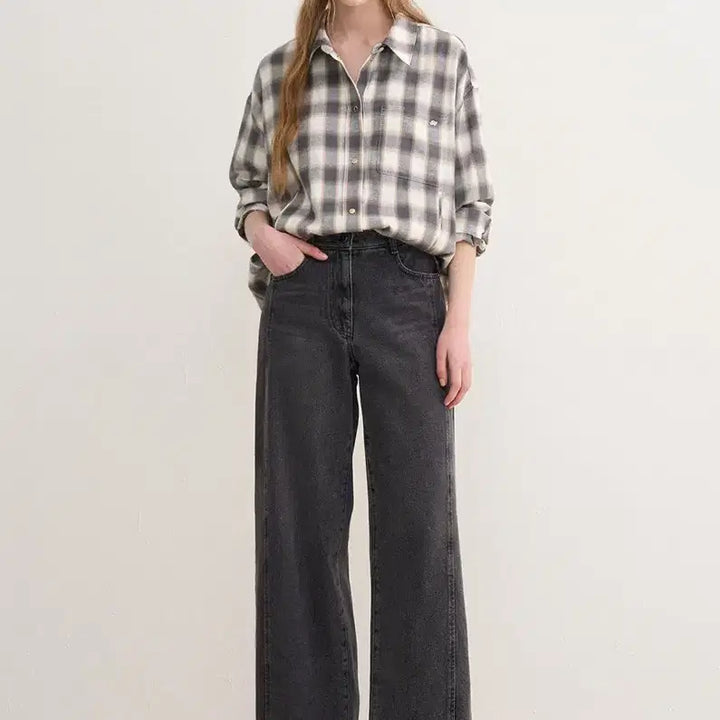 [BUNJANG] SJSJ Gray Denim Pants / 한섬 sjsj 신상 그레이 데님팬츠 -1회착용