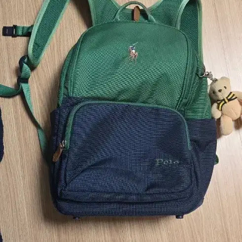 [BUNJANG] Polo Ralph Lauren Green Navy Backpack / 폴로 랄프로렌 그린 네이비 백팩