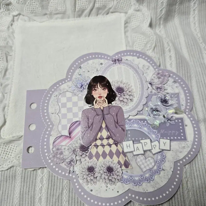 [BUNJANG] Kkakong's Lace Frame Memo / [까꽁이의꼼지락]오벌 레이스프레임 떡메