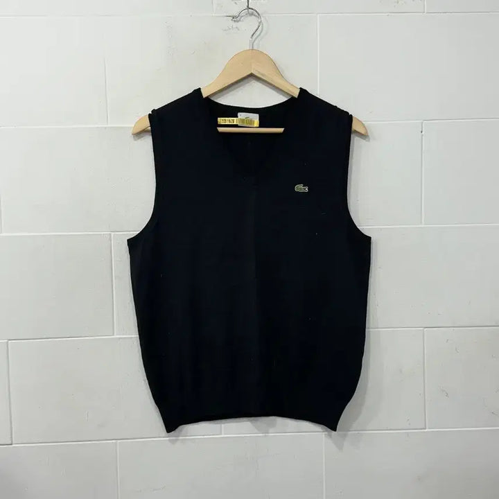 [BUNJANG] Lacoste Black Knit Vest L / 라코스테 블랙 니트 조끼L