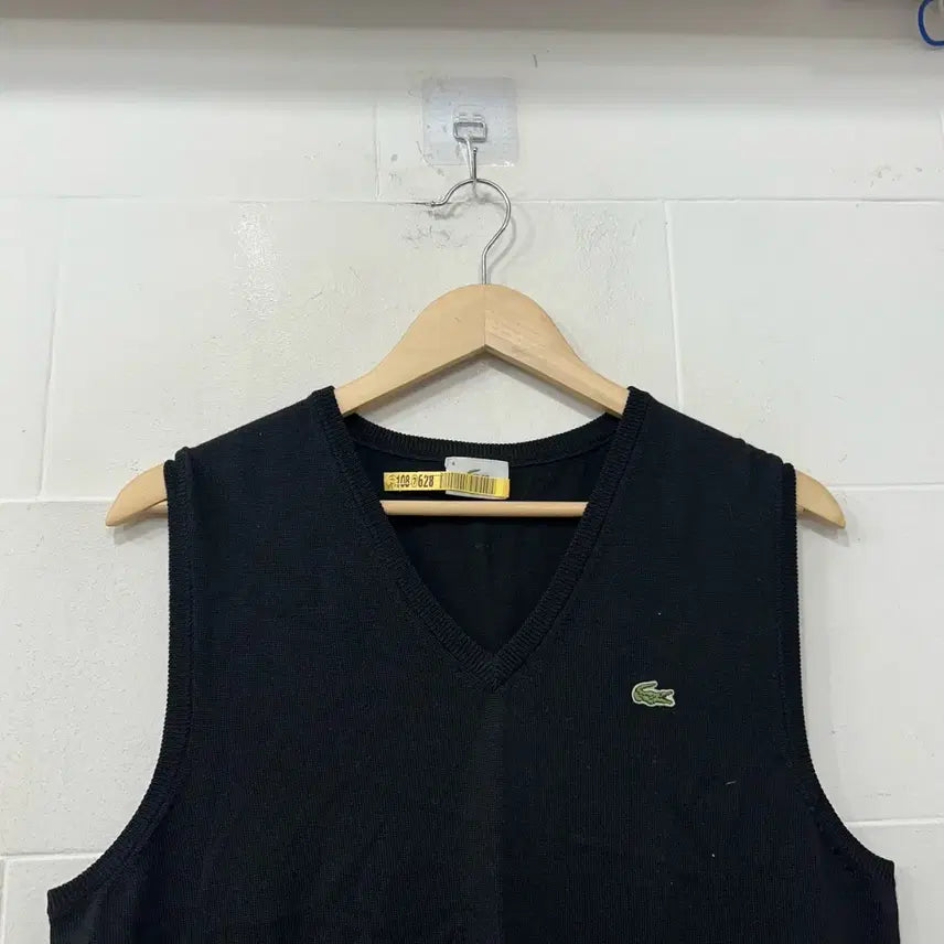 [BUNJANG] Lacoste Black Knit Vest L / 라코스테 블랙 니트 조끼L