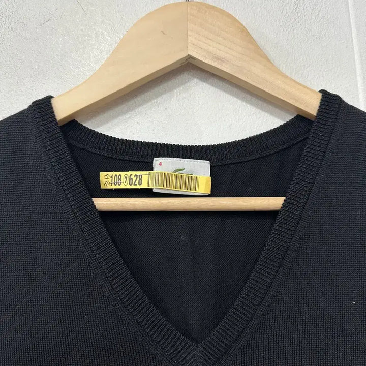 [BUNJANG] Lacoste Black Knit Vest L / 라코스테 블랙 니트 조끼L