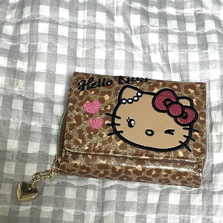 [BUNJANG] Hello Kitty Leopard Print Wallet / (새상품, 일본정품) 갸루 레오파드 키티 반지갑 판매합니다!