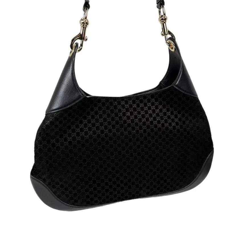 [BUNJANG] Gucci Micro GG Suede Shoulder Bag / [정품] 구찌 마이크로 GG 스웨이드 숄더백 블랙 834981