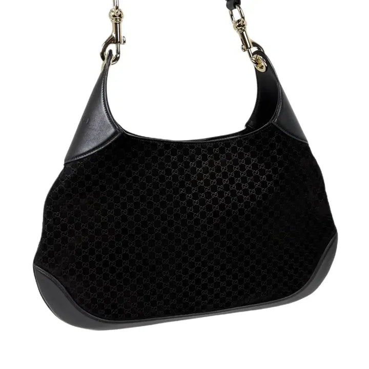 [BUNJANG] Gucci Micro GG Suede Shoulder Bag / [정품] 구찌 마이크로 GG 스웨이드 숄더백 블랙 834981