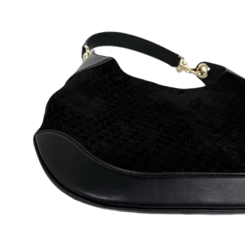 [BUNJANG] Gucci Micro GG Suede Shoulder Bag / [정품] 구찌 마이크로 GG 스웨이드 숄더백 블랙 834981