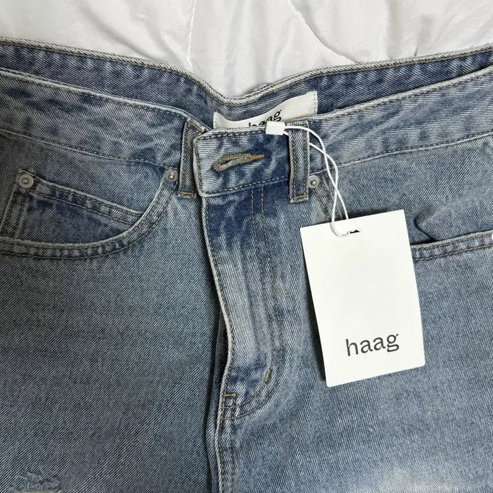 [BUNJANG] Haag Destroyed Denim Jeans / (새상품) 헤이그 haag a destroyed denim S