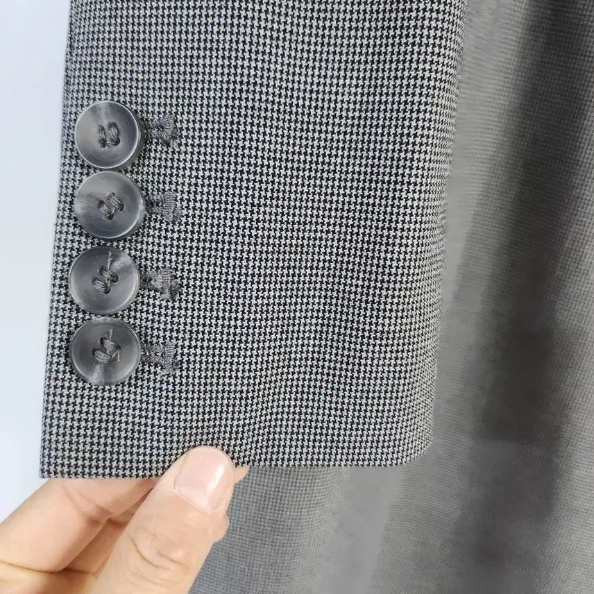 [BUNJANG] MORGAN Check Double Long Jacket / MORGAN 모간 체크 더블 롱 자켓