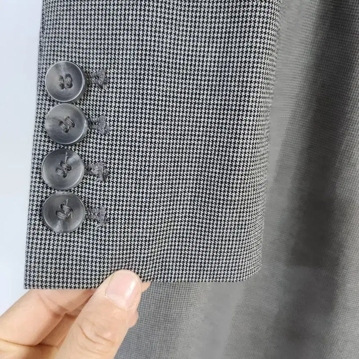 [BUNJANG] MORGAN Check Double Long Jacket / MORGAN 모간 체크 더블 롱 자켓