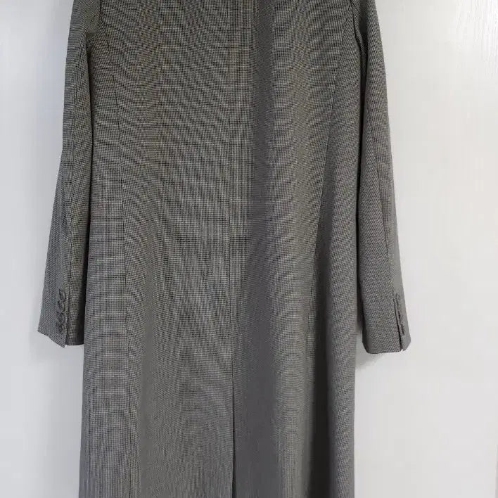 [BUNJANG] MORGAN Check Double Long Jacket / MORGAN 모간 체크 더블 롱 자켓