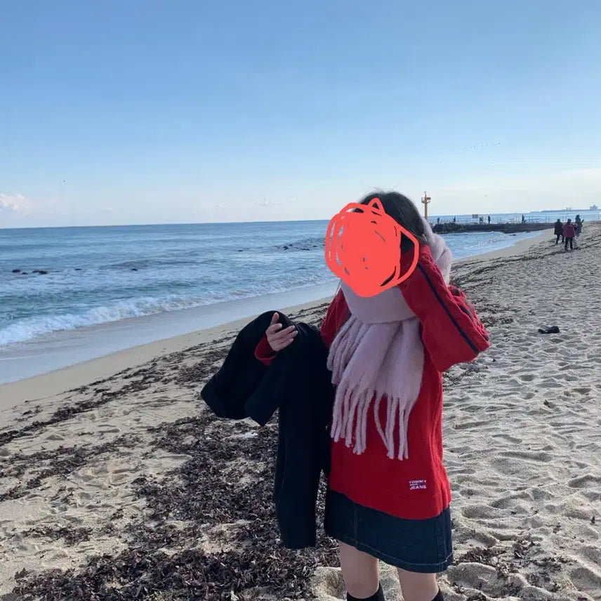 [BUNJANG] Tommy Jeans Red Knit Vintage Sweater / 타미진스 타미힐피거 레드 니트 빈티지 XL