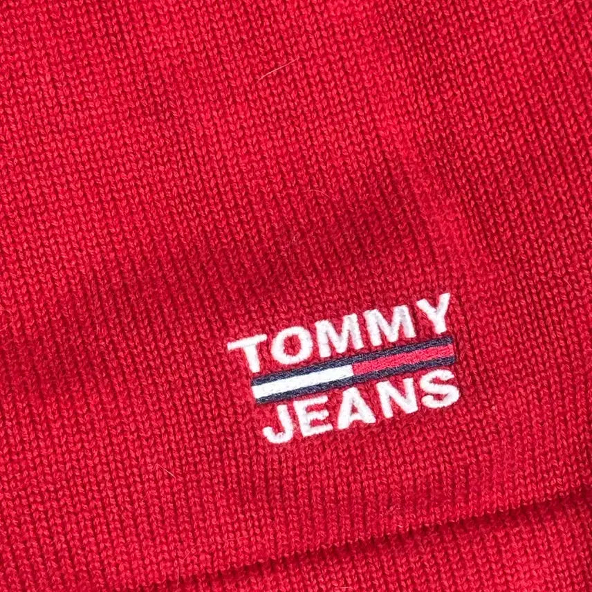 [BUNJANG] Tommy Jeans Red Knit Vintage Sweater / 타미진스 타미힐피거 레드 니트 빈티지 XL