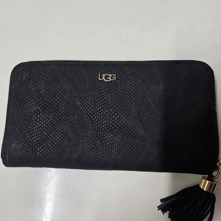 [BUNJANG] UGG Snake-Embossed Long Wallet / UGG 블랙 뱀피 장지갑
