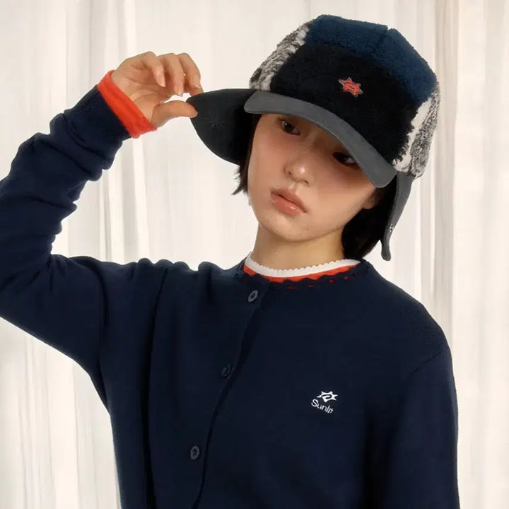[BUNJANG] Sunlit Fleece Trooper Hat Navy / 썬릿 플리스 트루퍼 햇 네이비