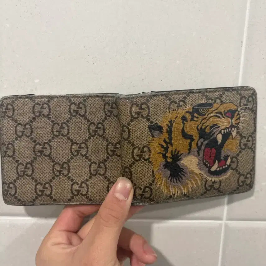 [BUNJANG] Gucci Tiger Print Wallet / 구찌 호랑이 지갑 정품