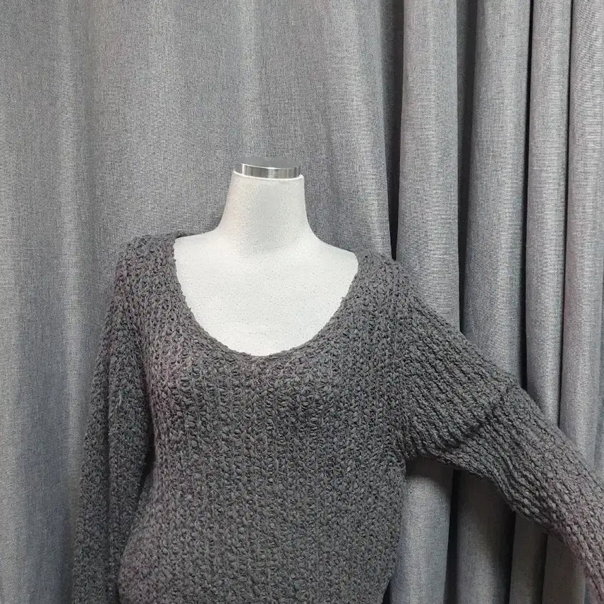 [BUNJANG] Mongle Grey Knit Sweater / 몽글 그레이 니트
