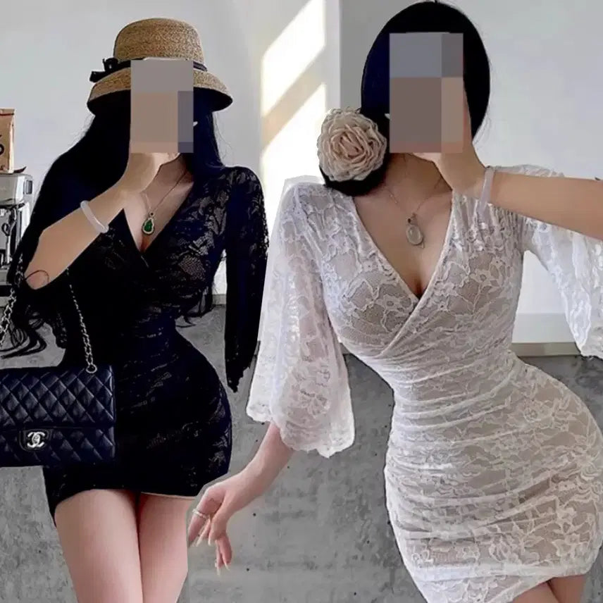 [BUNJANG] Plus Size Off-Shoulder Mini Dress / 44-99 빅사이즈 섹시 스판 오프숄더 미니원피스 나이트 클럽 홀복드레스