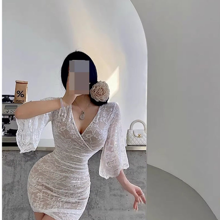 [BUNJANG] Plus Size Off-Shoulder Mini Dress / 44-99 빅사이즈 섹시 스판 오프숄더 미니원피스 나이트 클럽 홀복드레스