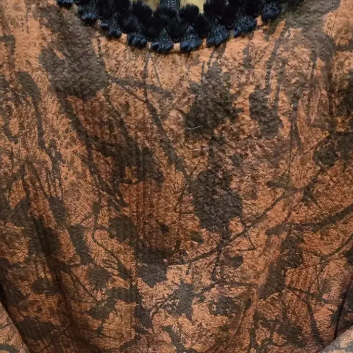 [BUNJANG] Black Pattern Flare Dress / 감색 블랙 패턴 플레어 원피스