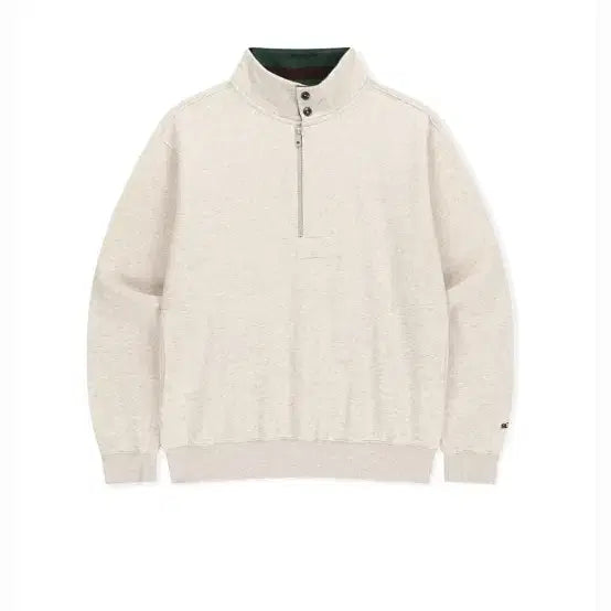[BUNJANG] Sunlove Cabin Half Zip Sweatshirt Oatmeal / 썬러브 하프집 스웻셔츠 오트밀