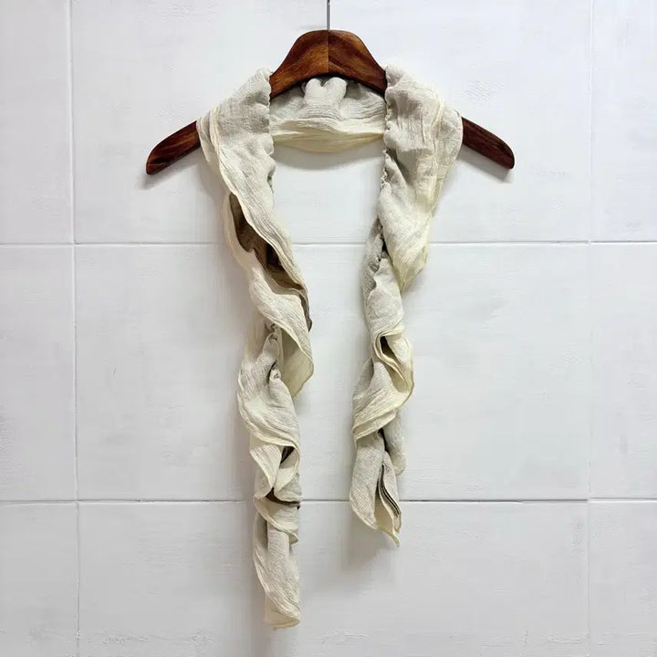[BUNJANG] Oriental Ruffle Shawl Scarf / 러플 셔링 오리엔탈 모리걸 머플러 스카프 JPN