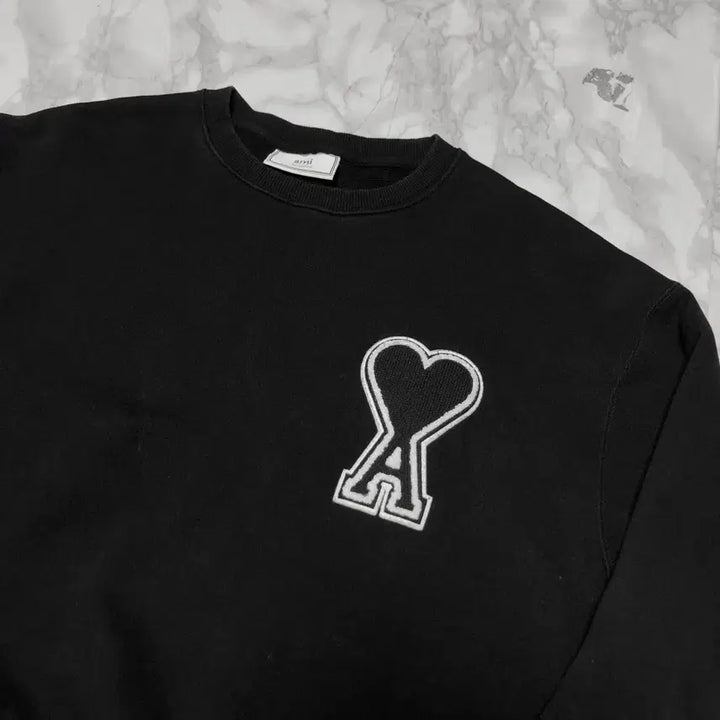 [BUNJANG] Ami Oversized Sweatshirt Black / 아미 오버핏 맨투맨 티셔츠 상태굿 빅로고