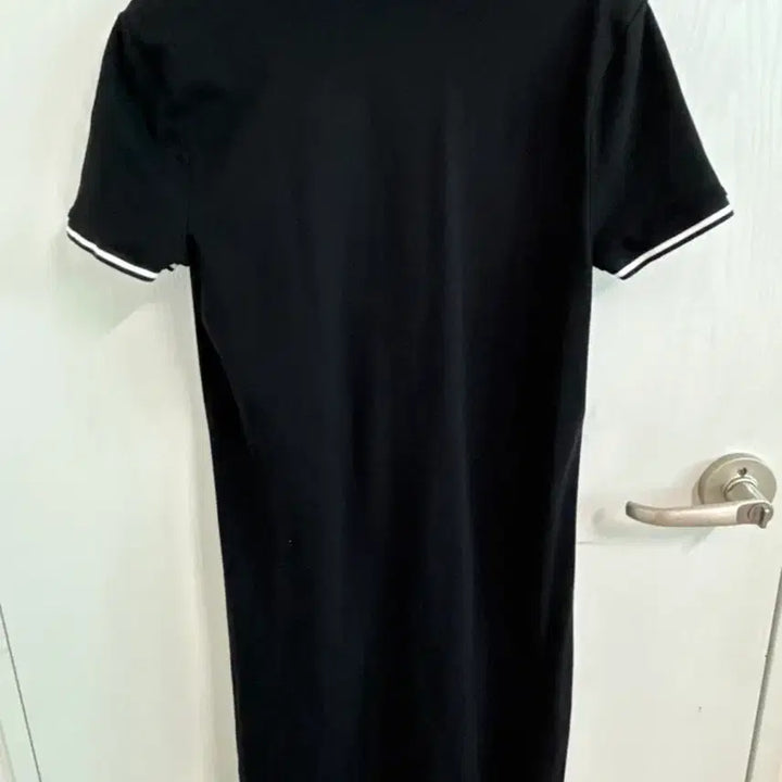 [BUNJANG] Tommy Hilfiger Black V-Neck PK Midi Dress / 타미힐피거 블랙 브이넥 PK 원피스