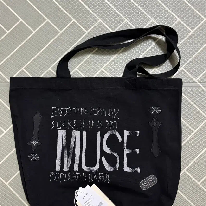 [BUNJANG] Polytelu Muse Canvas Bag - Black Tote Bag / 와펜) 폴리테루 마카 뮤즈 캔버스 백 블랙 캔버스백 토트백