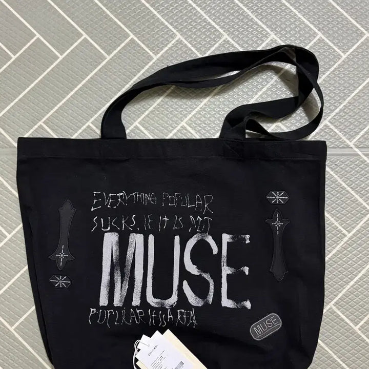 [BUNJANG] Polytelu Muse Canvas Bag - Black Tote Bag / 와펜) 폴리테루 마카 뮤즈 캔버스 백 블랙 캔버스백 토트백