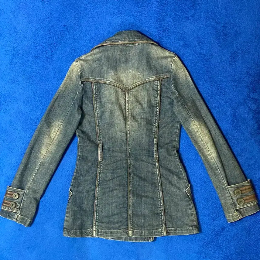 [BUNJANG] Vintage Napoleon Denim Half Coat Jacket / Vintage 빈티지 나폴레옹 데님 반코트 자켓 Y2K 00s 갸루