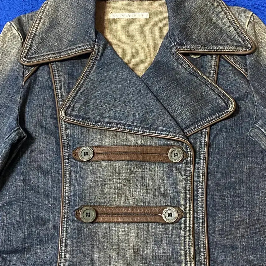[BUNJANG] Vintage Napoleon Denim Half Coat Jacket / Vintage 빈티지 나폴레옹 데님 반코트 자켓 Y2K 00s 갸루